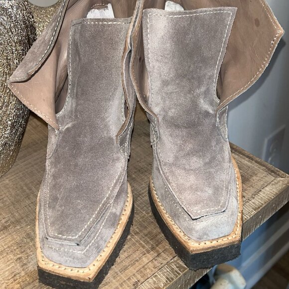 Dusica Sacks Italian Leather handmade distressed ankle boots sz 7 - Picture 5 of 13